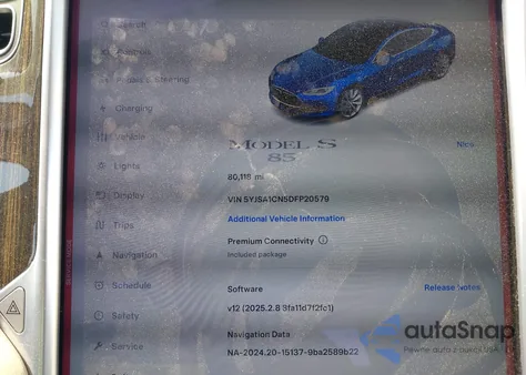 2013 Tesla Model S from USA, damaged, VIN 5YJSA1CN5DFP20579